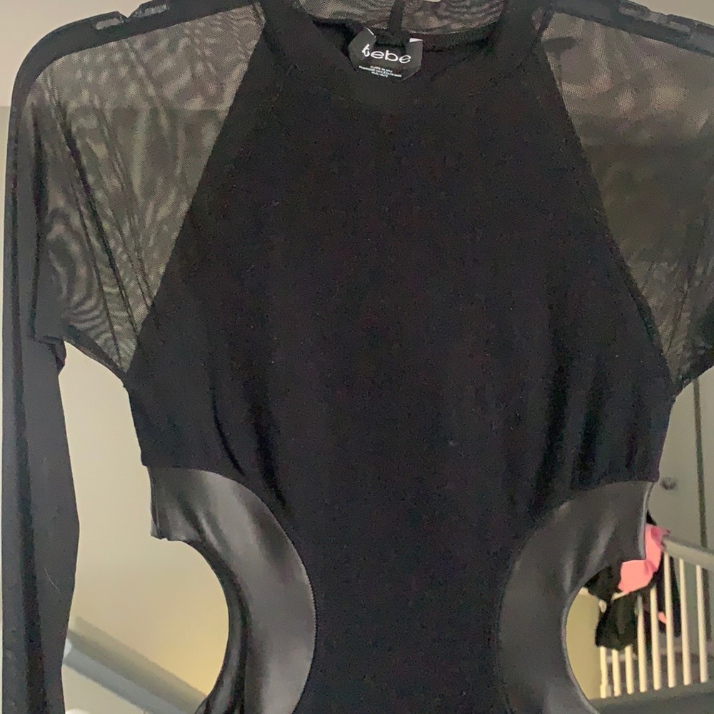Black side cutout night club dress